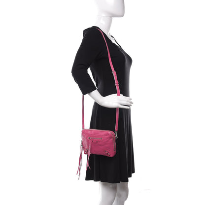 Balenciaga Agneau Arena Classic Silver Hardware XS Reporter Crossbody Rose Flamingo 2 of 9