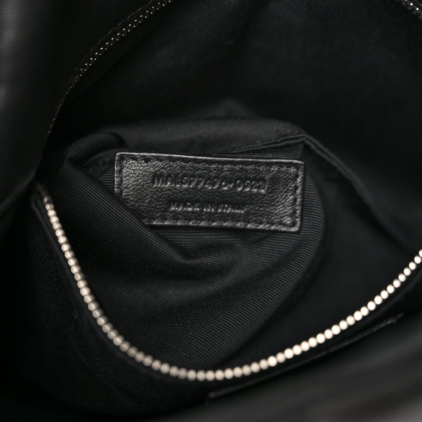 Lambskin Quilted Small Loulou Puffer Monogram Chain Satchel Black