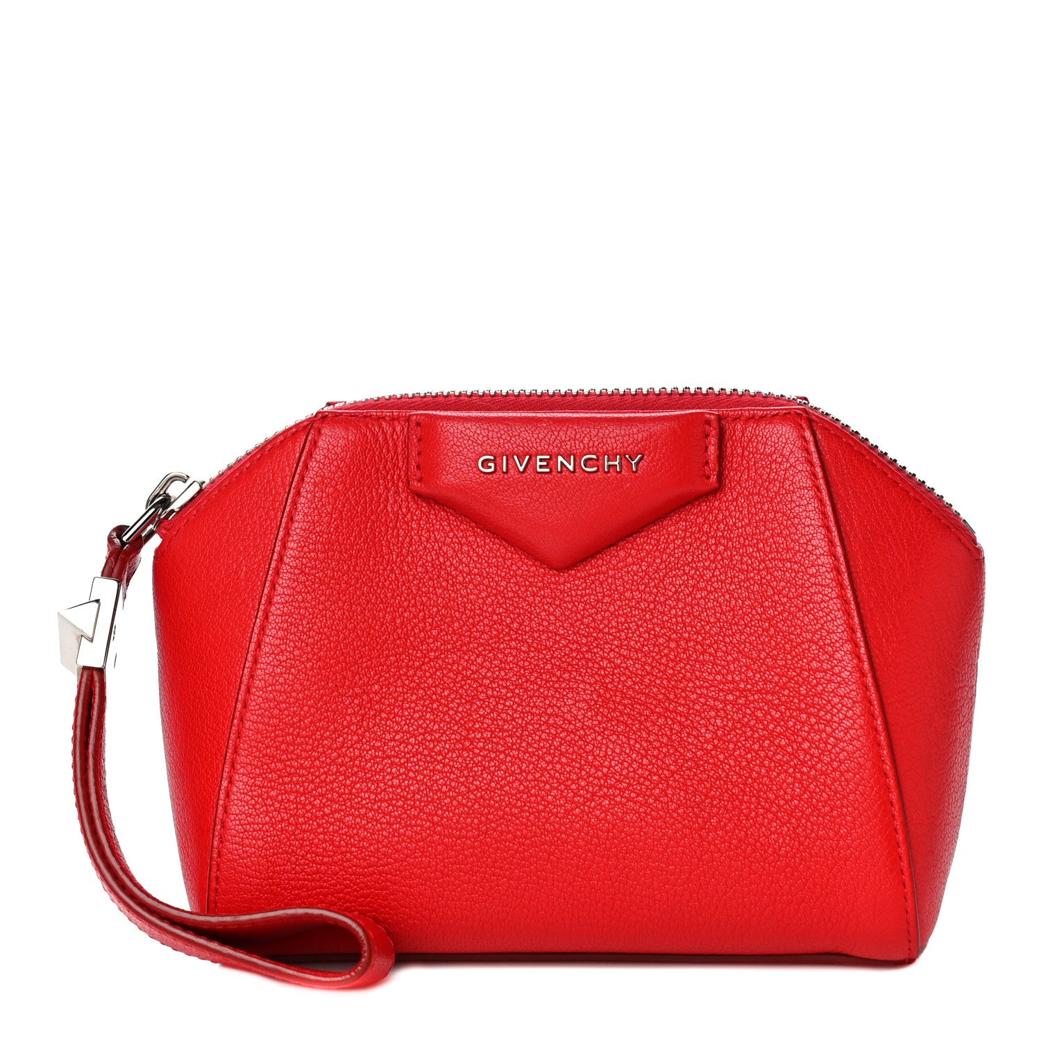 Givenchy Sugar Goatskin Small Antigona Beauty Wristlet Red 1 of 14