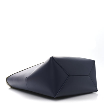 Loewe Shiny Calfskin Medium Puzzle Fold Tote Olive Abyss Blue 4 of 10