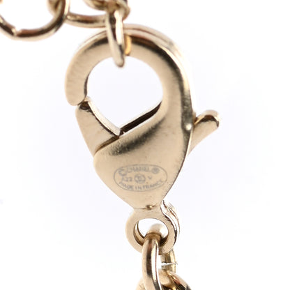Chanel Pearl Crystal CC Heart Short Necklace Pearly White Gold 6 of 7