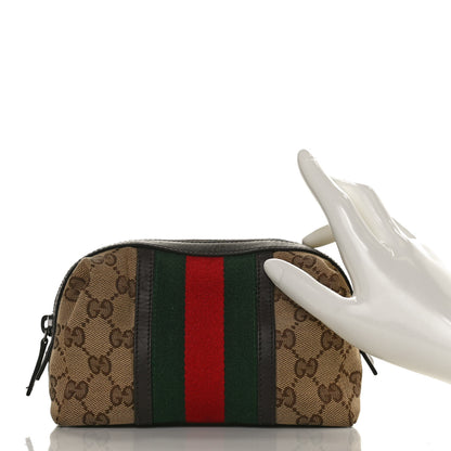 Gucci Monogram Web Small Cosmetic Case Dark Brown 2 of 11
