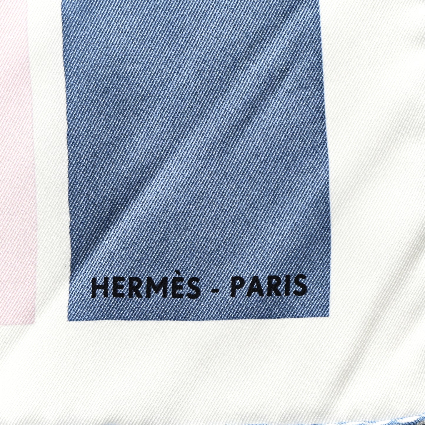 Silk Swinging Saint Germain Scarf 70 Bleu Jean Rose White