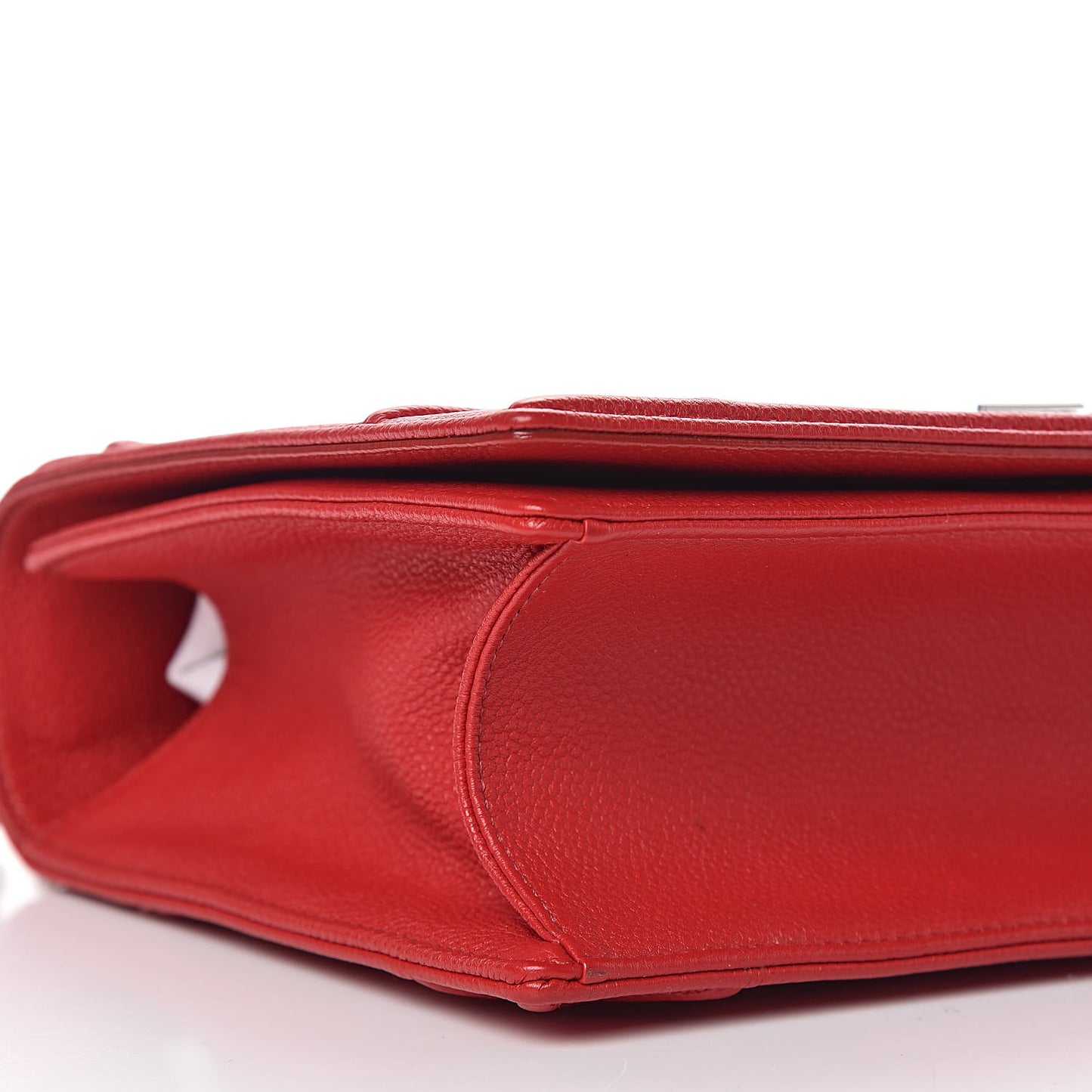 Grained Calfskin Medium Diorama Flap Bag Red