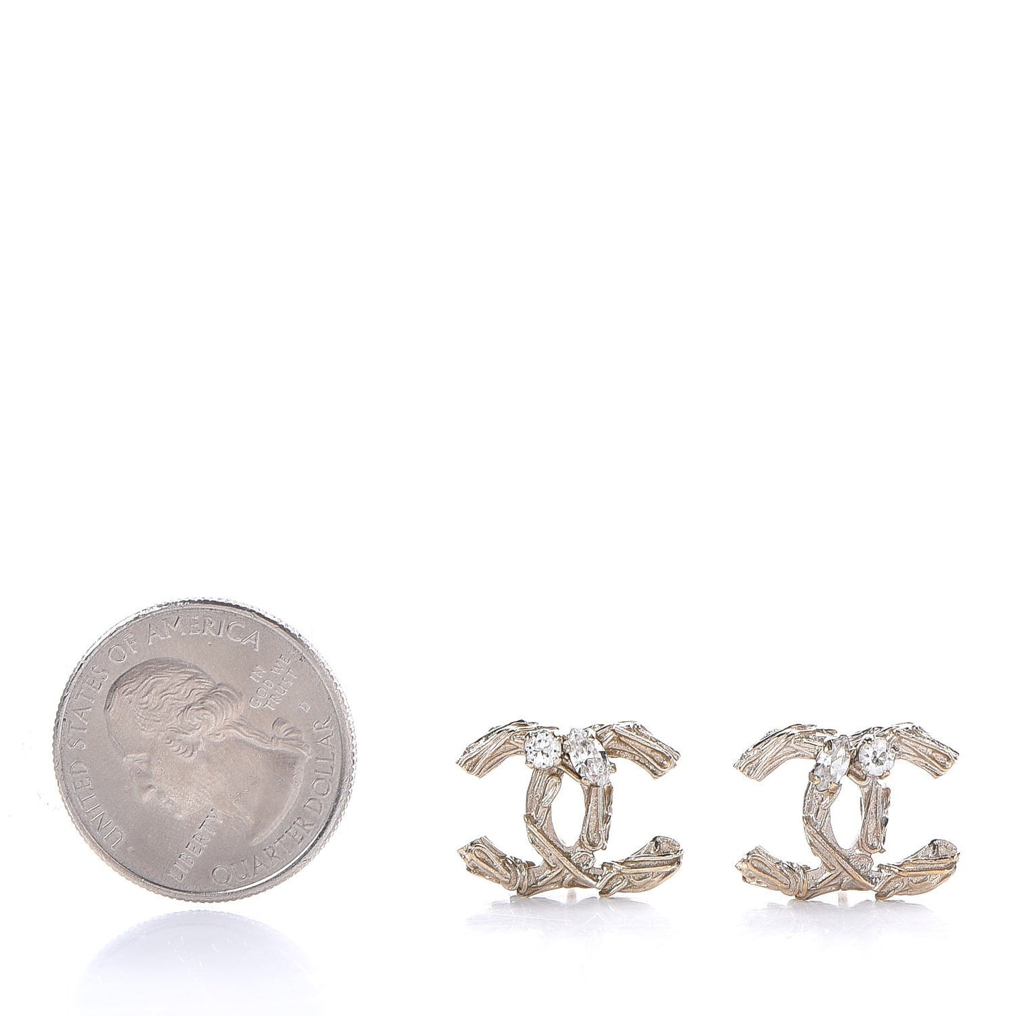 Crystal CC Earrings Gold
