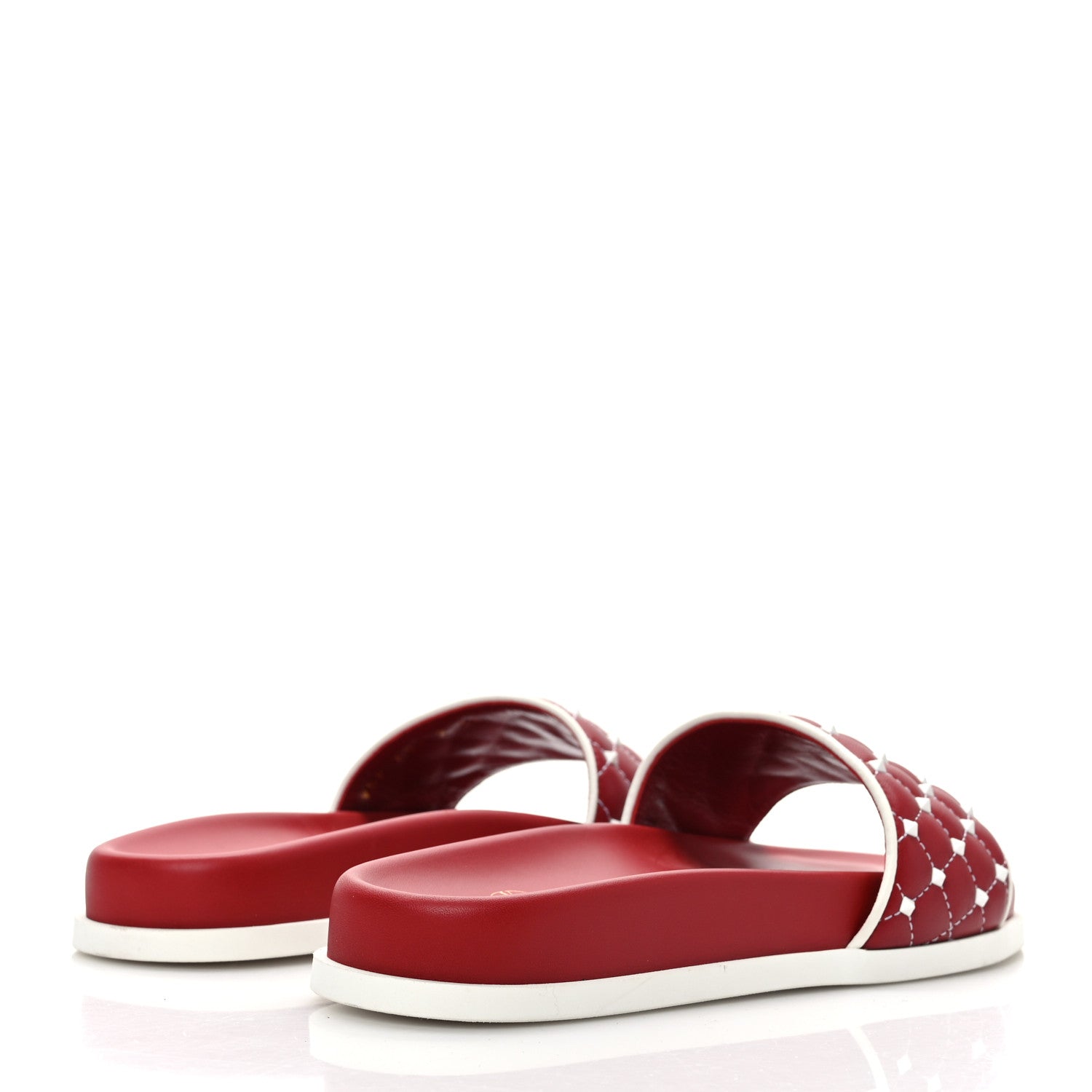 Valentino Garavani Nappa Free Rockstud Spike Slide Sandals 37 Rosso Valentino 4 of 8