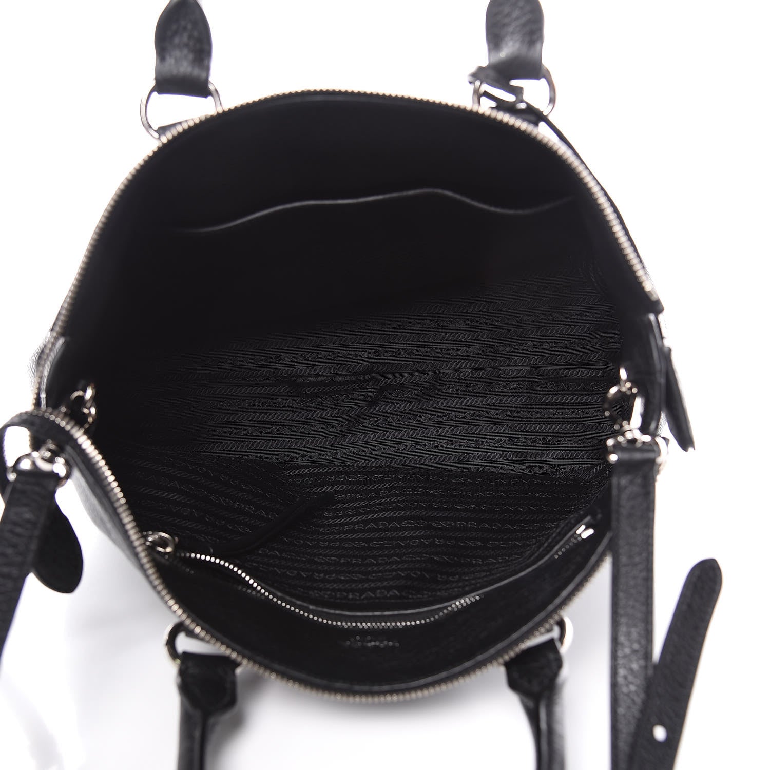 Prada Vitello Phenix Tote Black 5 of 10