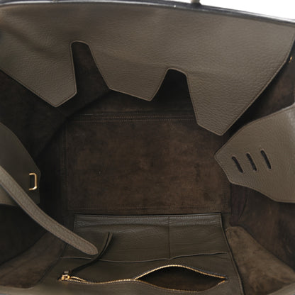 Celine Crisped Calfskin Large Tie Knot Tote Dark Khaki 5 of 13