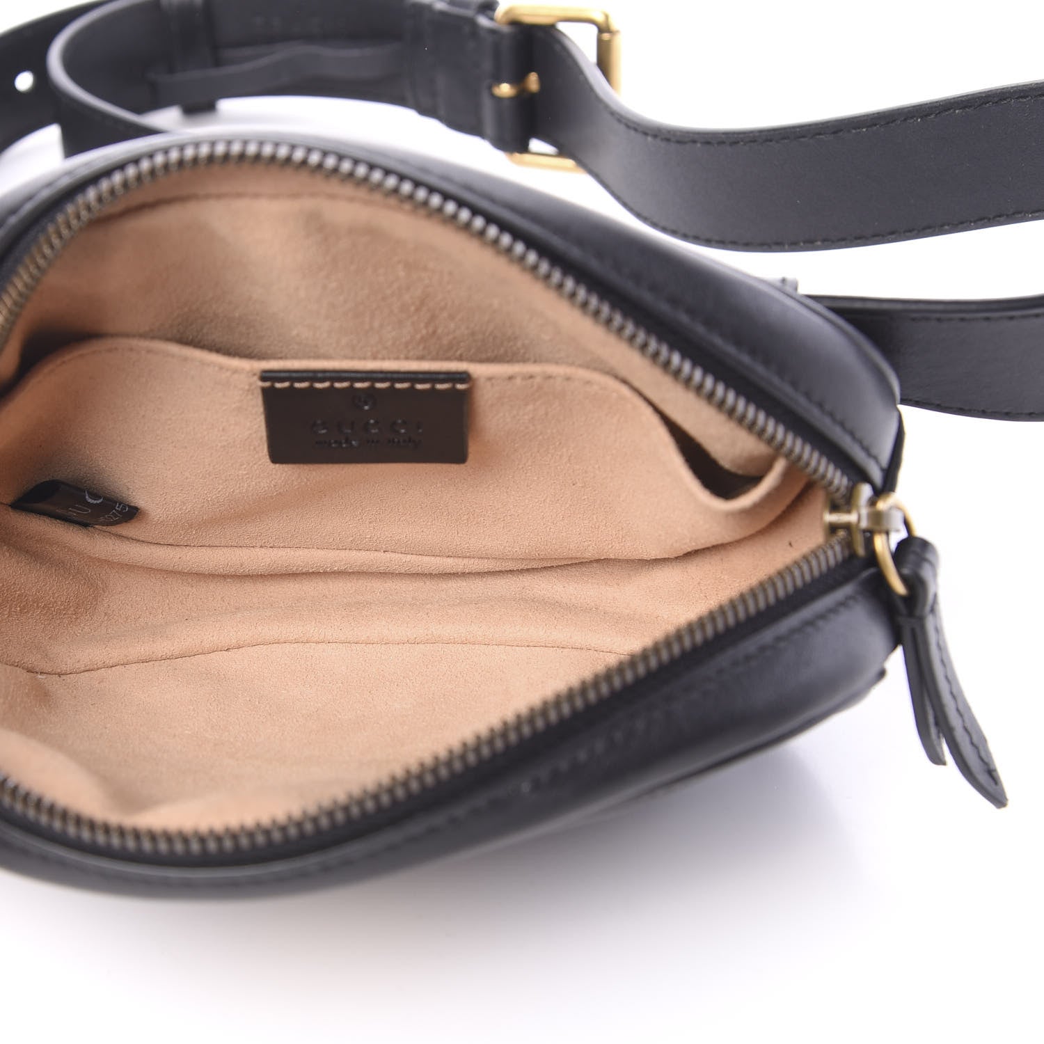 Gucci Calfskin Matelasse GG Marmont Belt Bag 105 42 Black 4 of 9