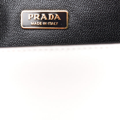 Prada City Calf Saffiano Cahier Bag Talco Black 5 of 5