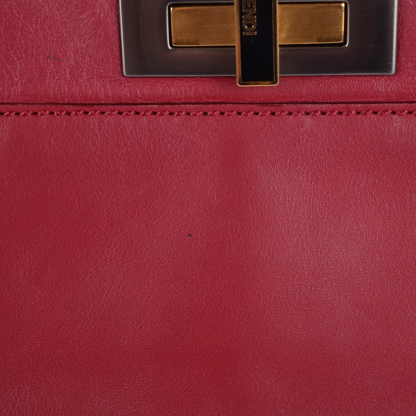 Vitello Suede Medium Peekaboo Iconic Satchel Rubino Peonia