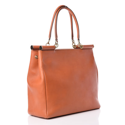 Dolce & Gabbana Vitello Classic Shopping Tote Mattone 3 of 10