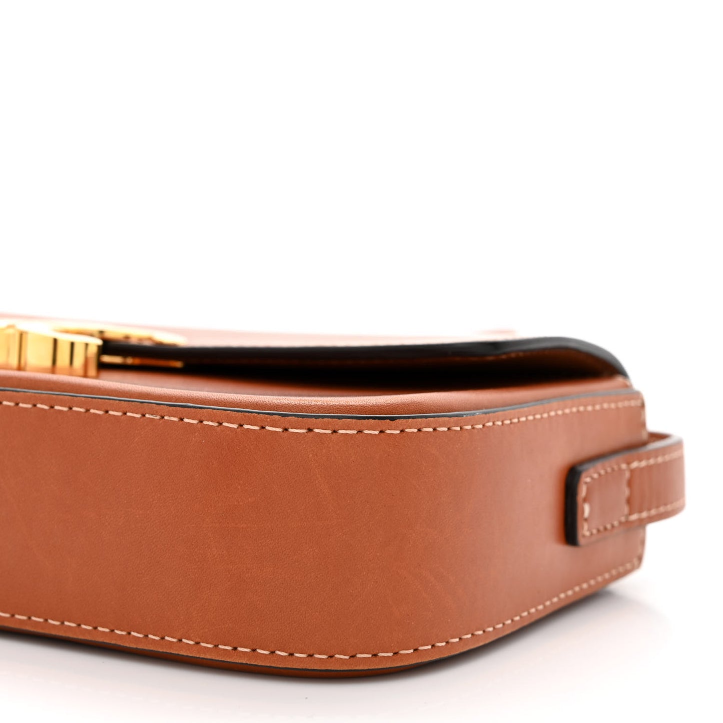 Natural Calfskin Triomphe Shoulder Bag Tan