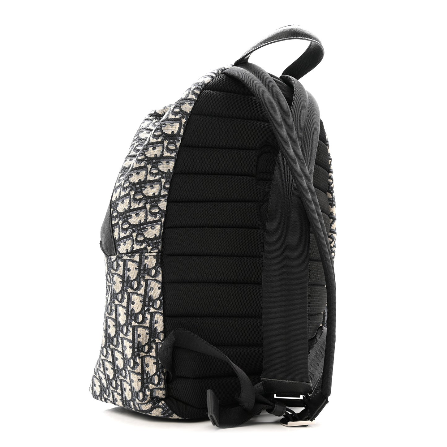 Oblique Calfskin Rider Backpack Beige Black