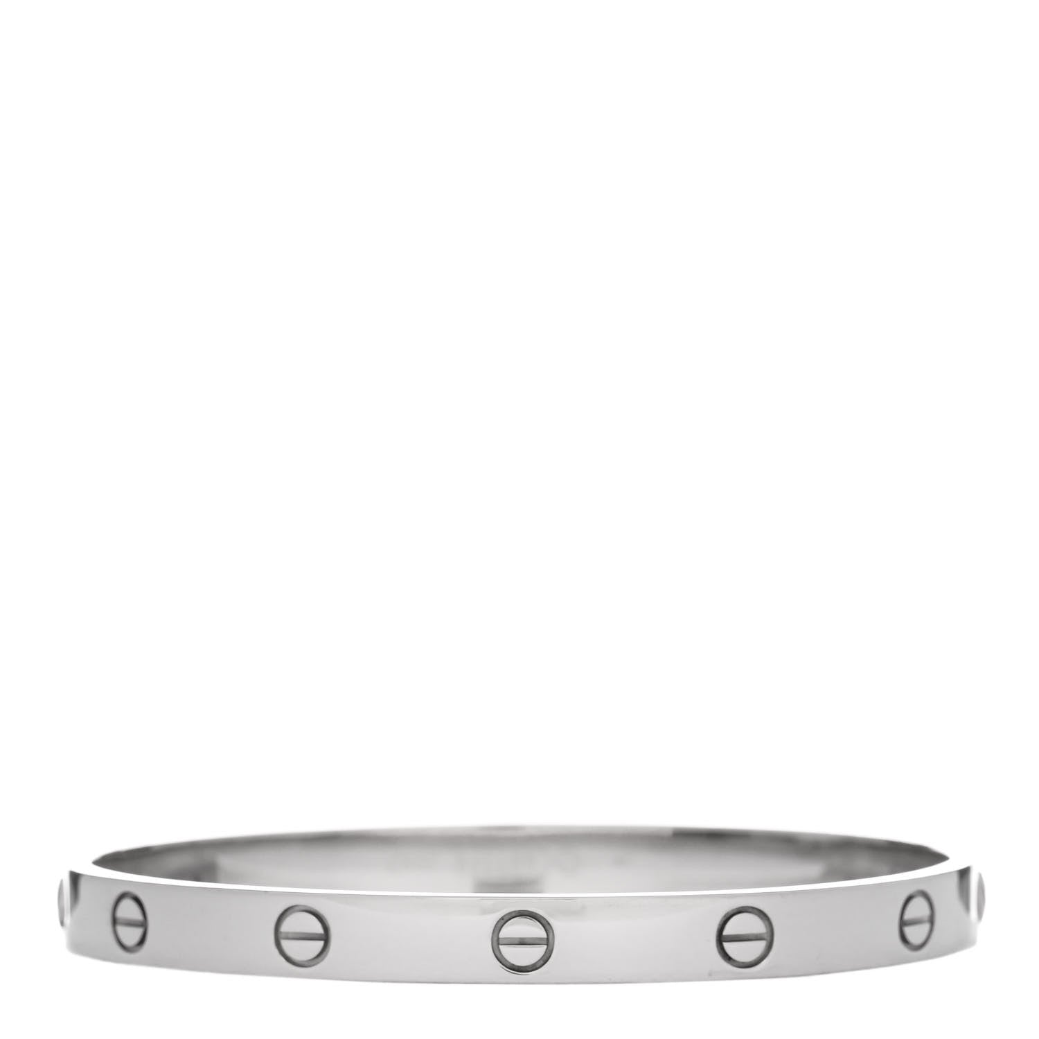 Cartier 18K White Gold LOVE Bracelet 19 2 of 6