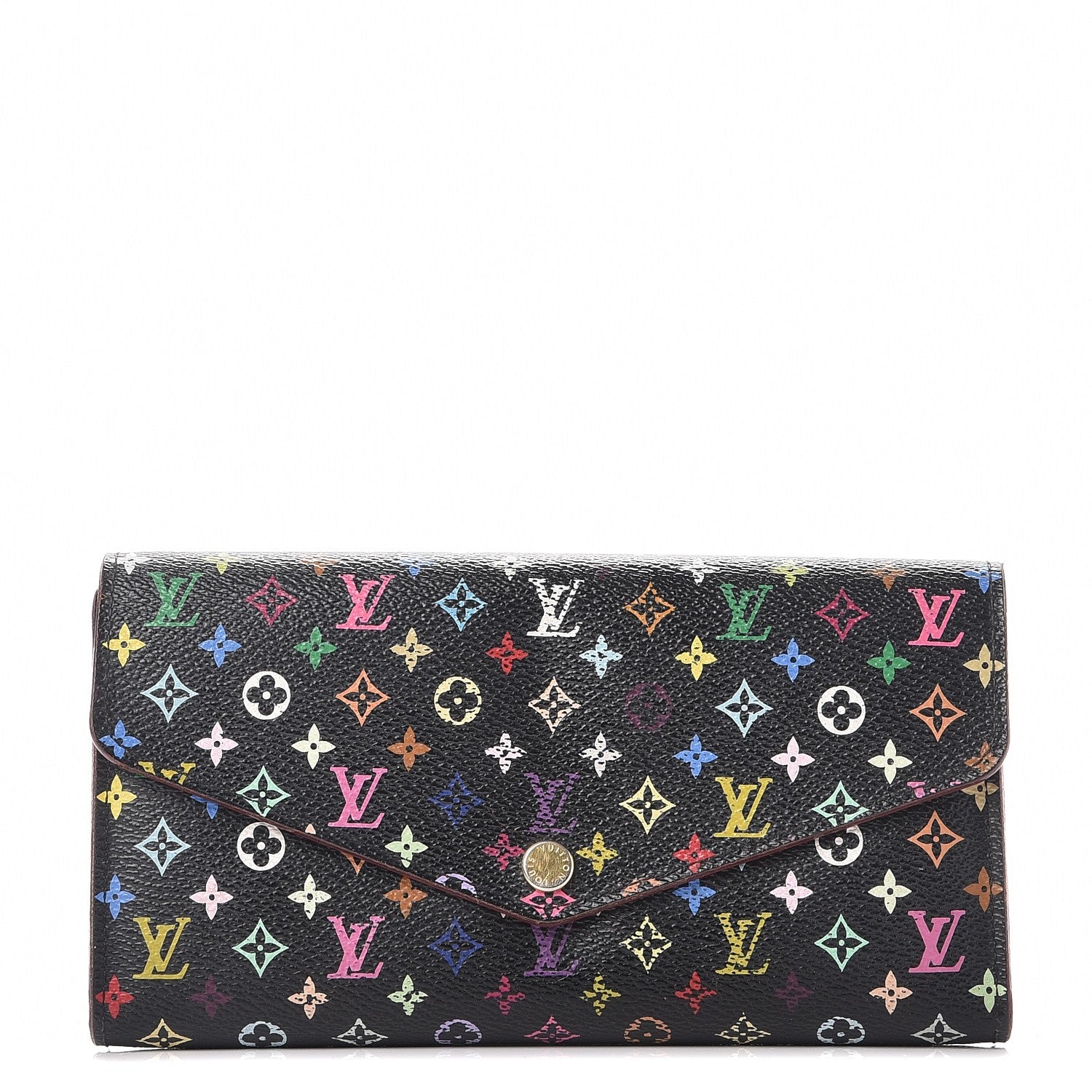 Louis Vuitton Monogram Multicolor Sarah Wallet NM Black Grenade 1 of 8