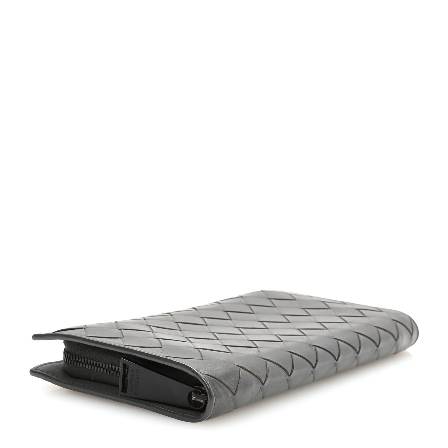 Bottega Veneta Nappa Intrecciato Zip Around Wallet Grey 4 of 8
