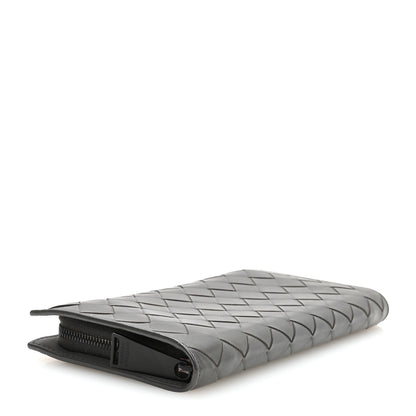 Bottega Veneta Nappa Intrecciato Zip Around Wallet Grey 4 of 8