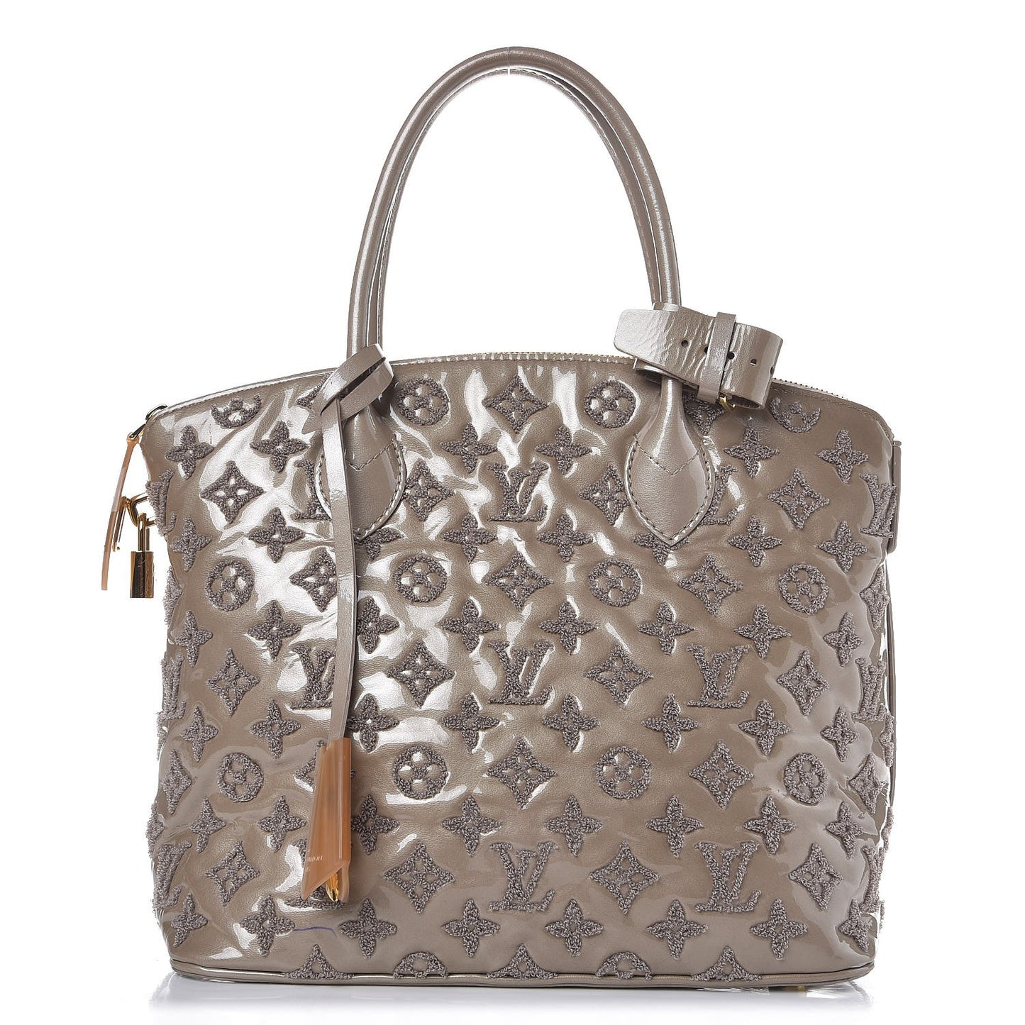 Patent Lambskin Fascination Lockit Gris