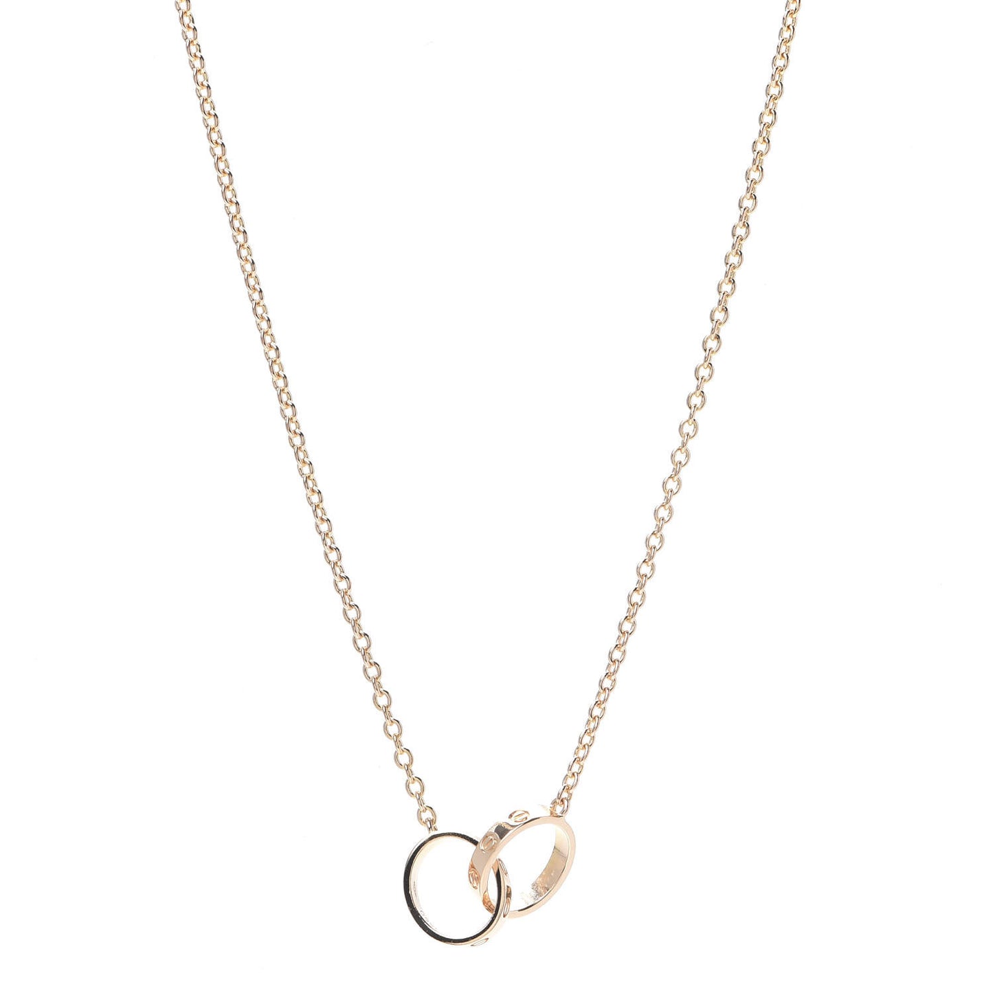 18K Pink Gold Interlocking LOVE Necklace