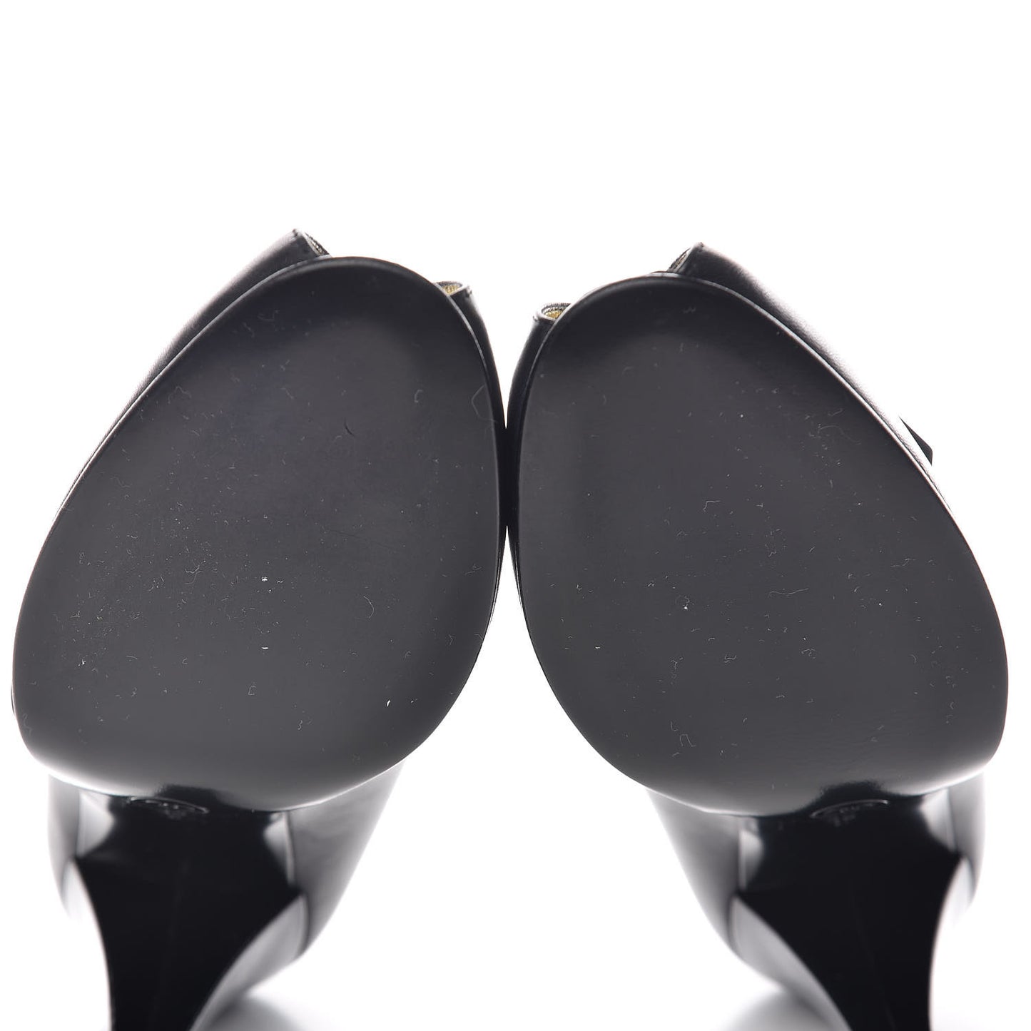 Lambskin CC Peep Toe Pumps 39 Black