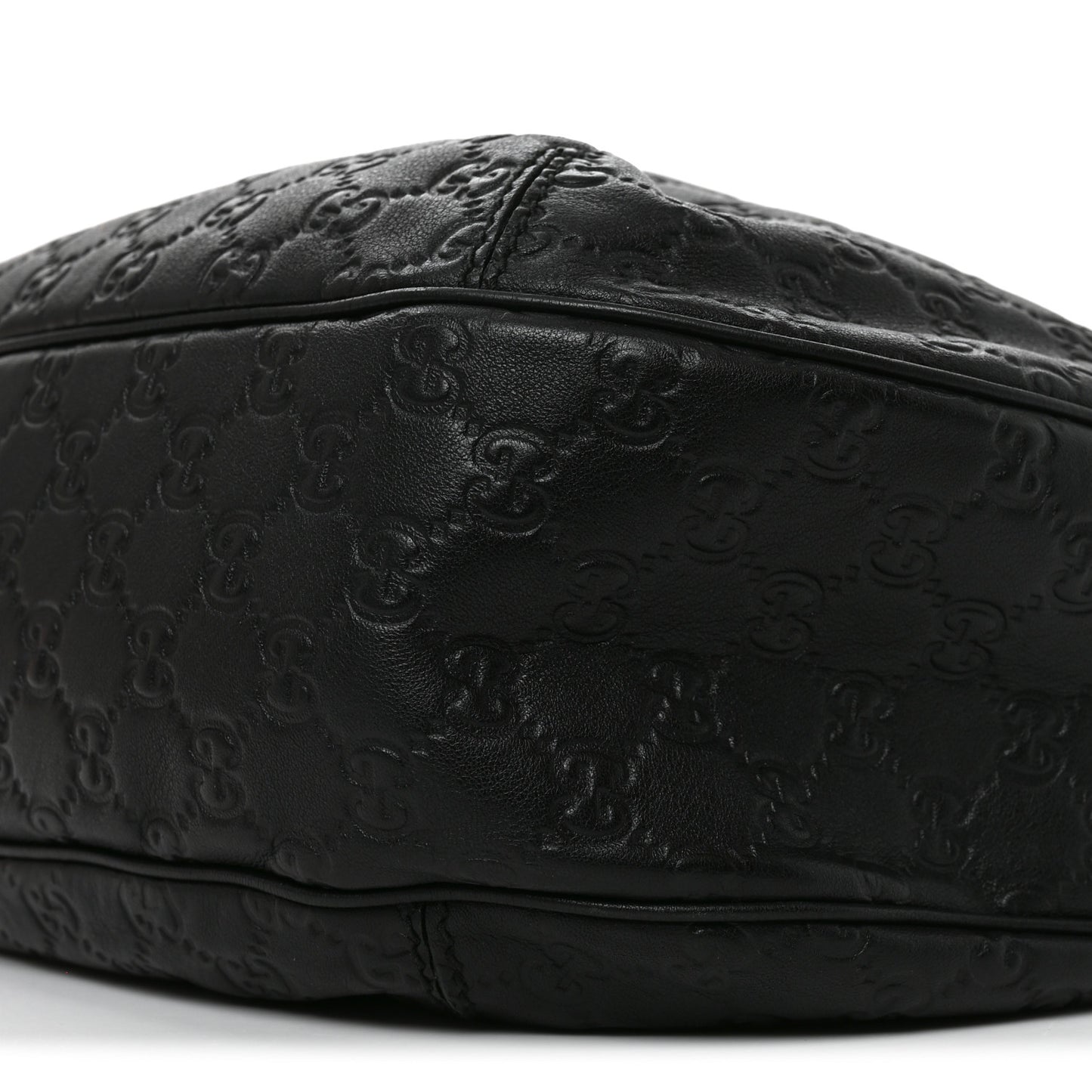 Guccissima Large New Ladies Web Hobo Black Black