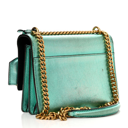 Saint Laurent Metallic Calfskin Small Monogram Sunset Chlorophille 3 of 12