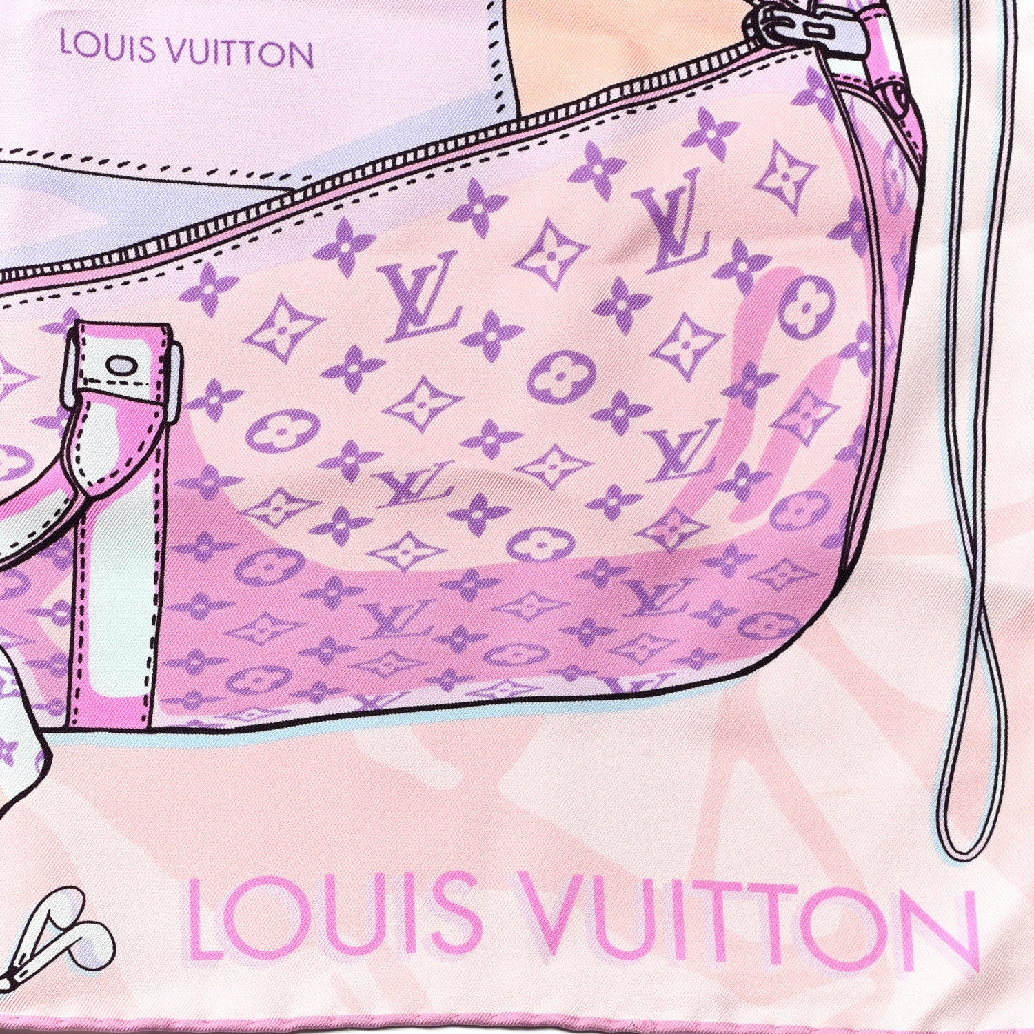 Louis Vuitton Silk Kit Square 90 Scarf Sunrise Pastel 2 of 3