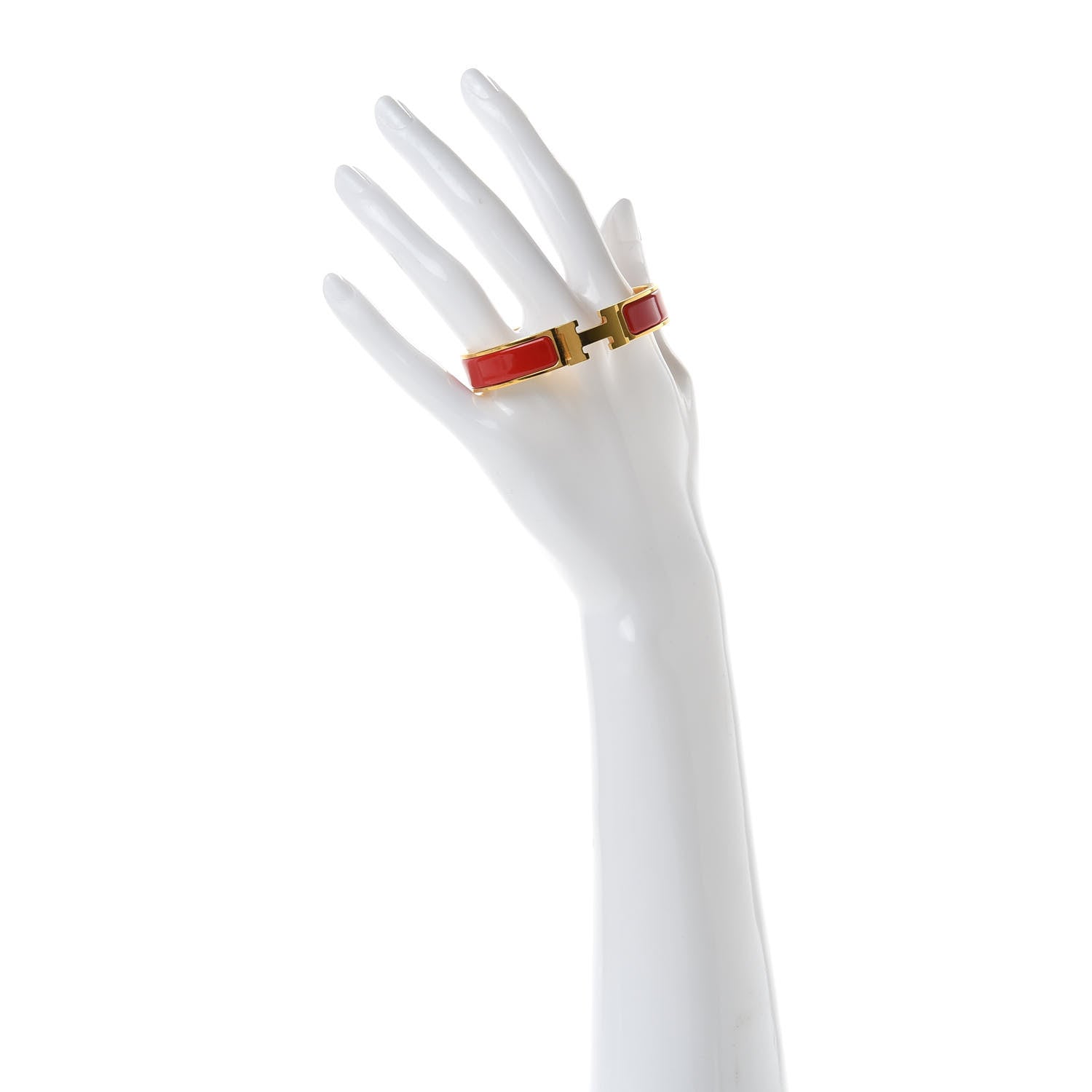 Hermes Enamel Narrow Clic Clac H Bracelet PM Red 2 of 5