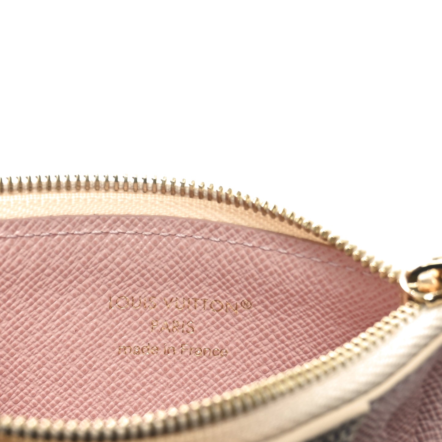 Damier Azur Zipped Romy Card Holder  Rose Ballerine