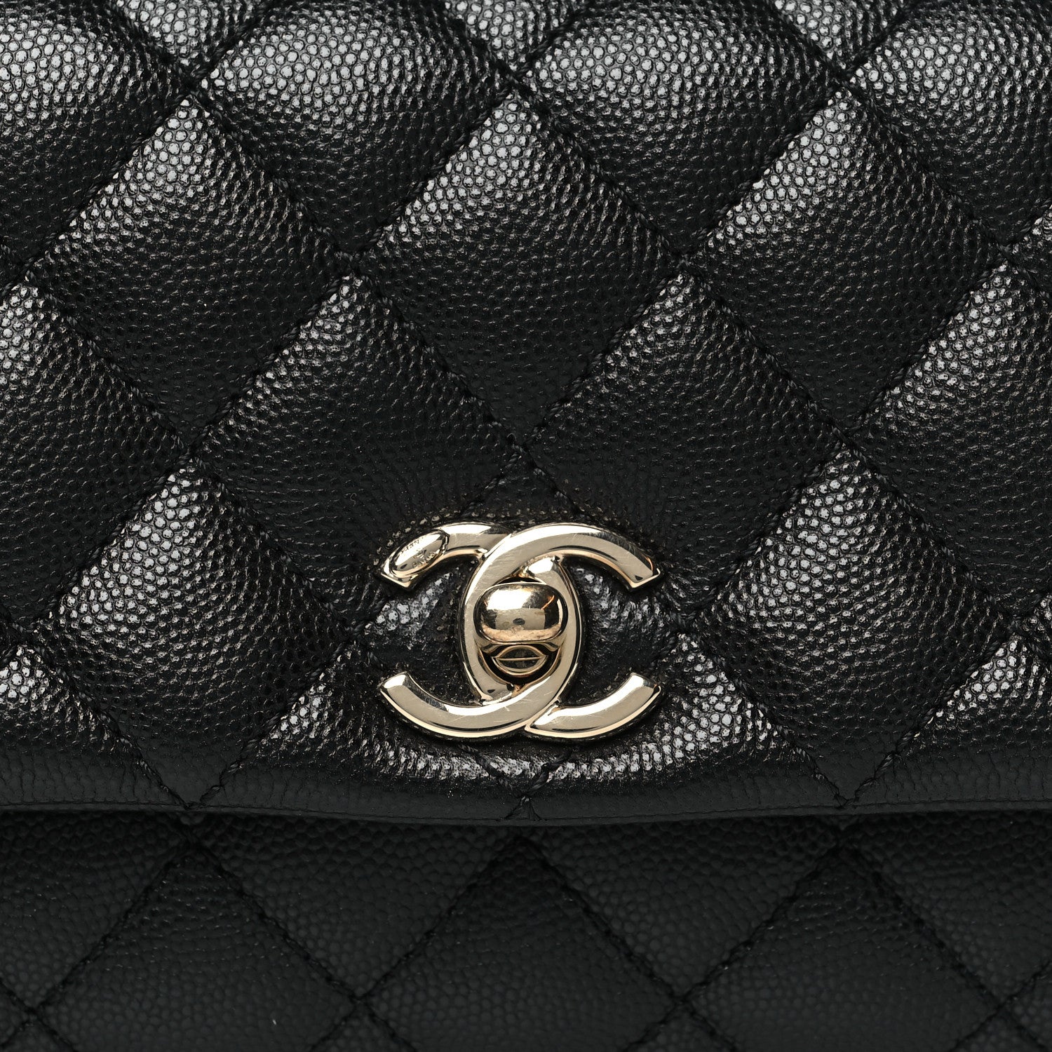 Chanel Caviar Lizard Embossed Quilted Extra Mini Coco Handle Flap Black 8 of 11