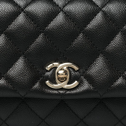 Chanel Caviar Lizard Embossed Quilted Extra Mini Coco Handle Flap Black 8 of 11
