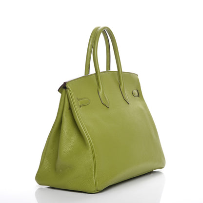 Hermes Togo Birkin 35 Vert Anis 4 of 28