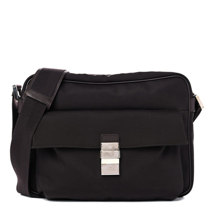Gucci Nylon Medium Flap Messenger Bag Brown 1 of 10