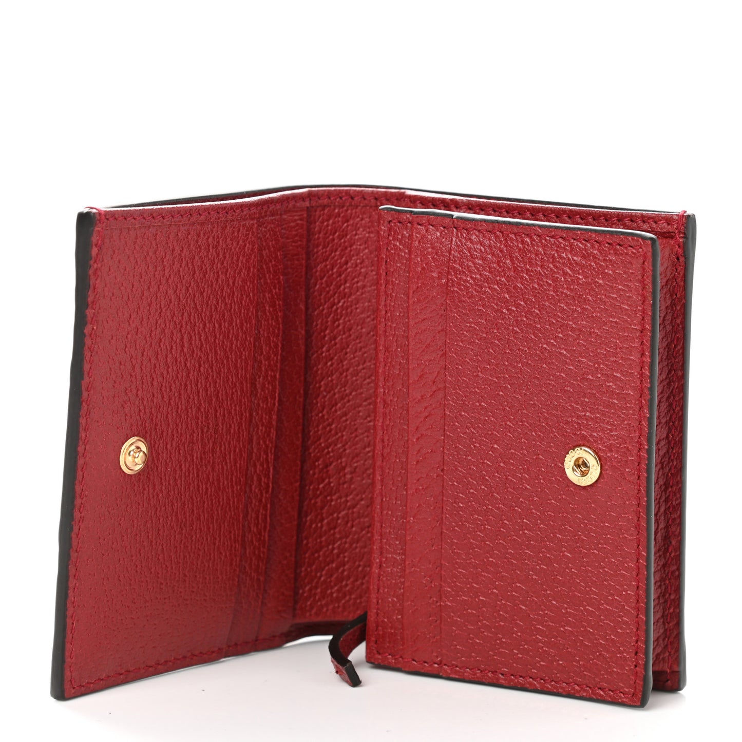 GG Supreme Monogram Flora Web Ophidia Card Case Red