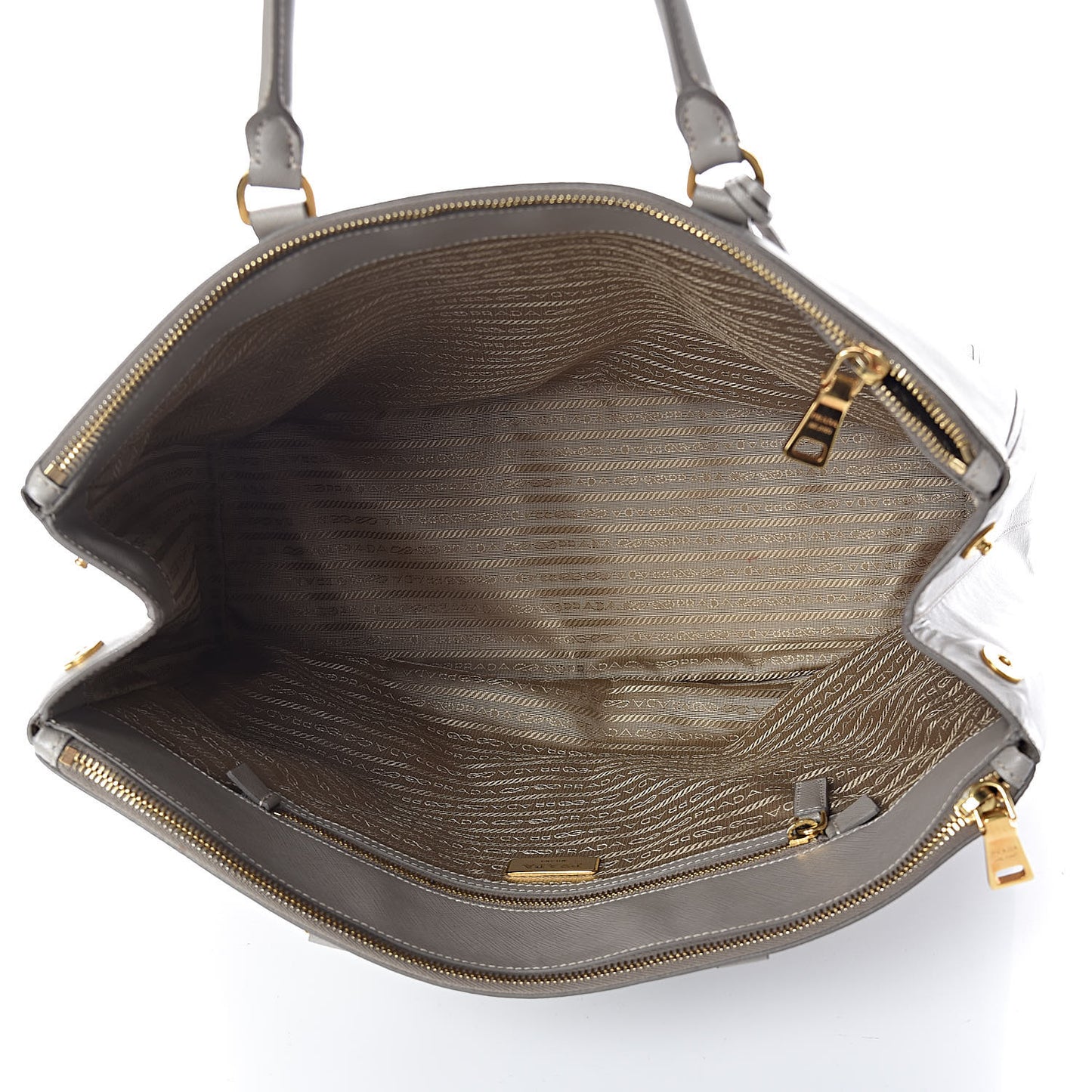 Saffiano Lux Extra Large Galleria Double Zip Tote Pomice