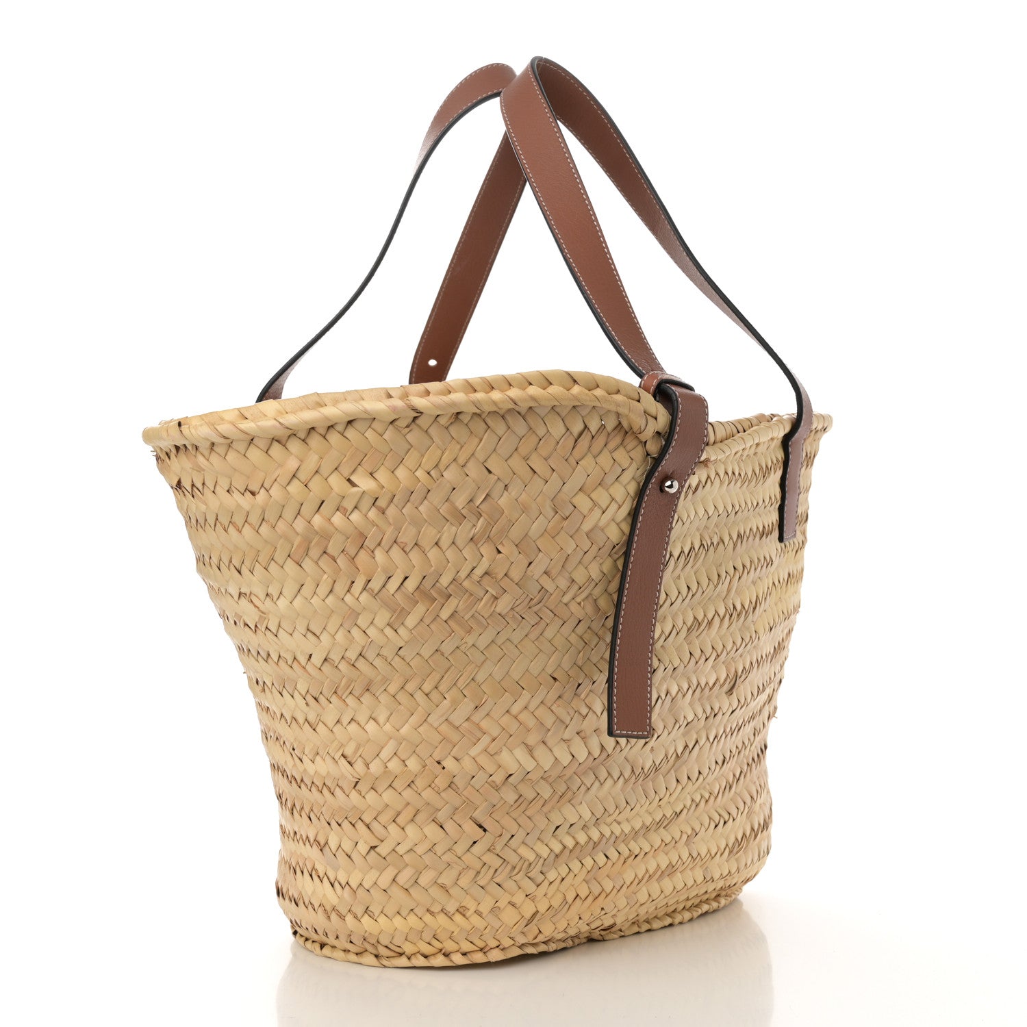 Loewe Raffia Basket Tote Bag Natural Tan 3 of 15