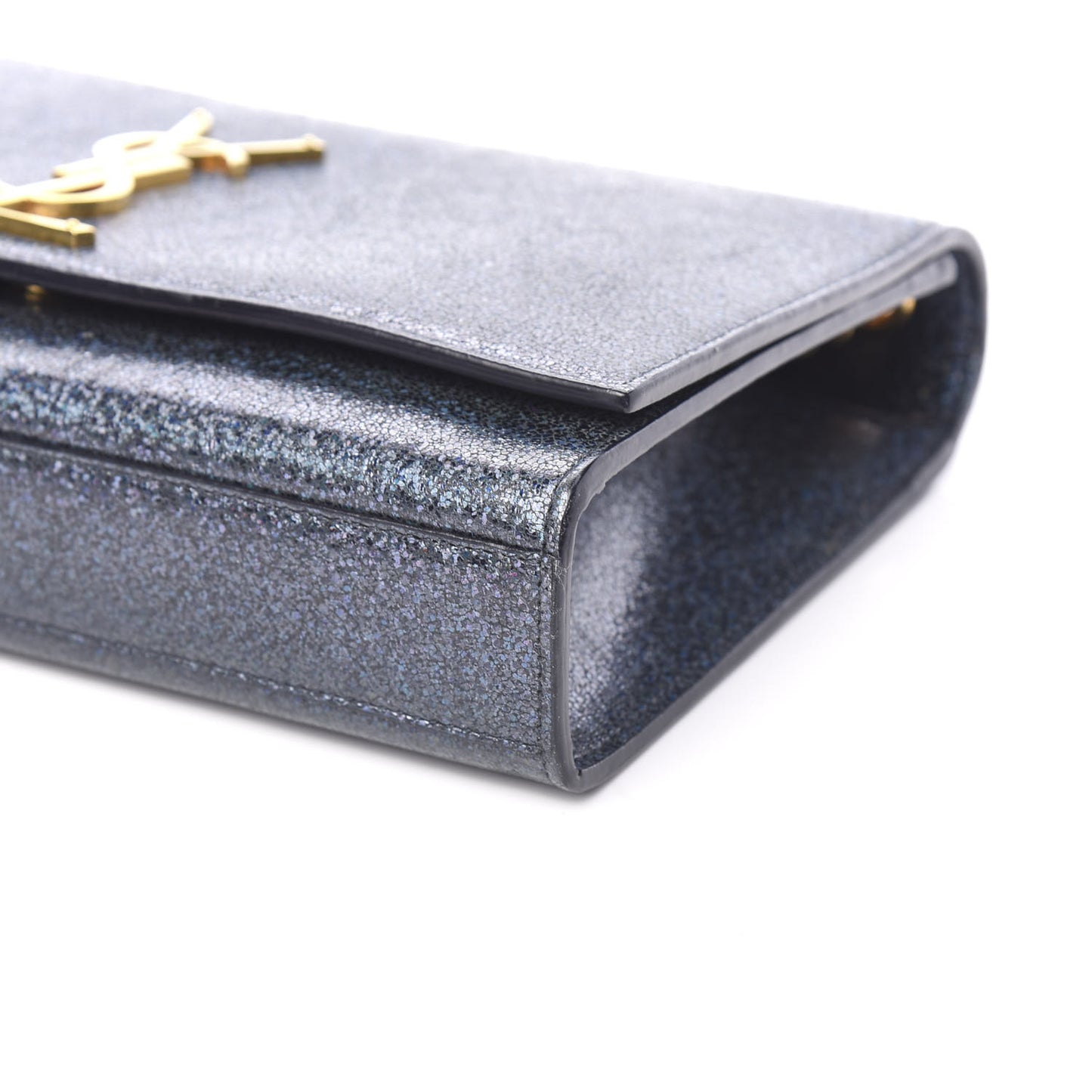 Sparkle Calfskin Medium Classic Monogram Kate Satchel Graphite