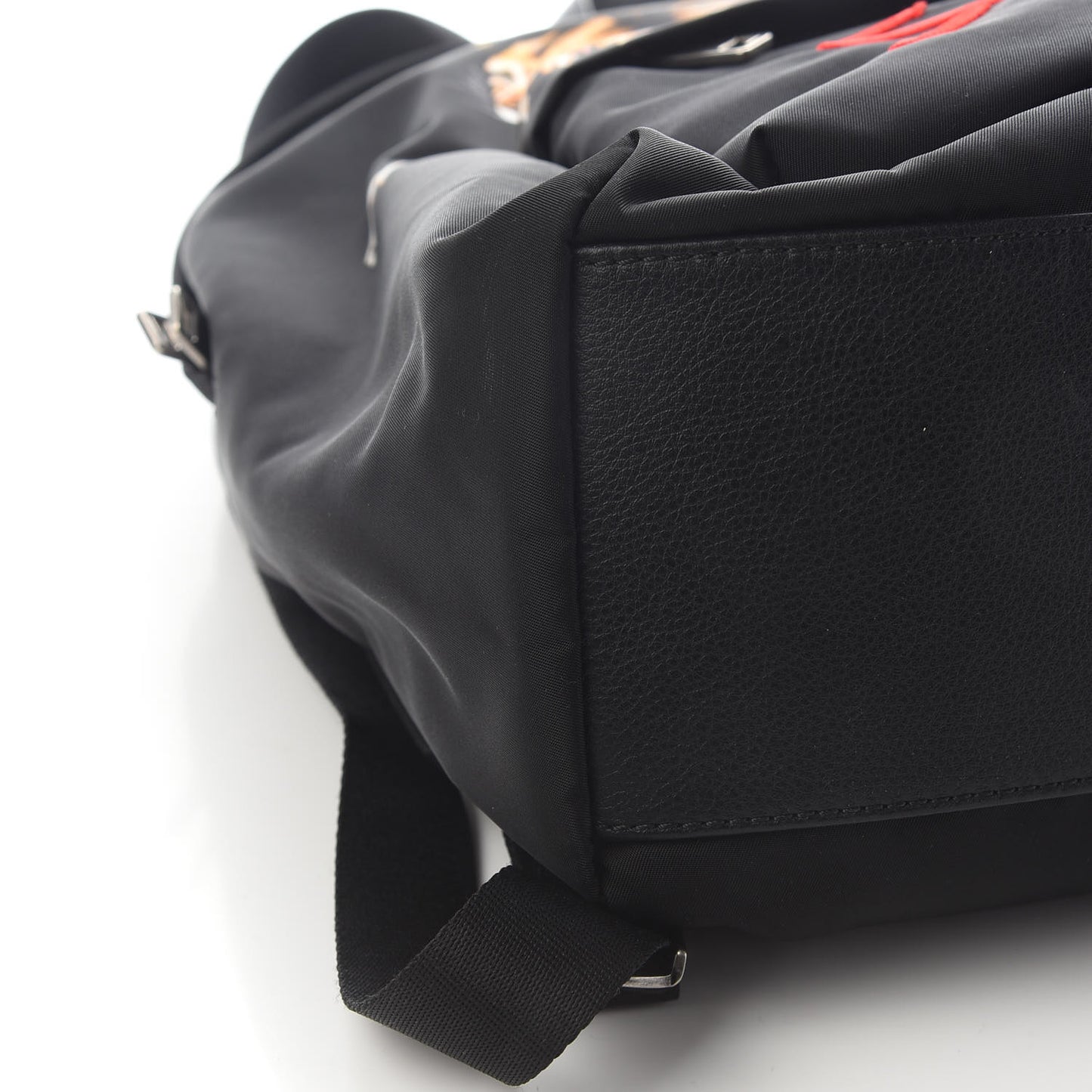 Nylon Leo Print Urban Backpack Black