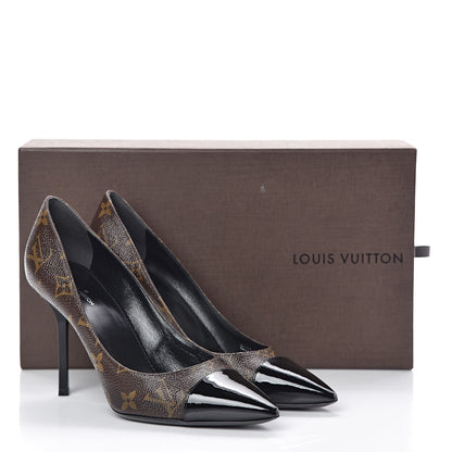 Louis Vuitton Monogram Cherie Pumps 38 Black 10 of 10