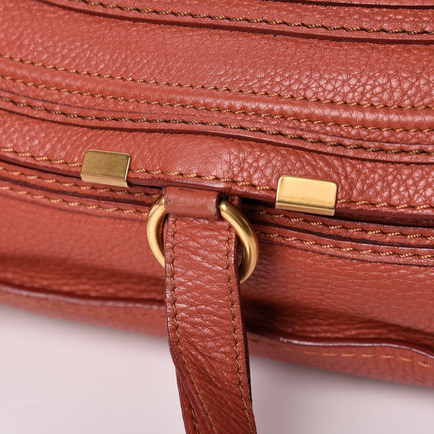 Chloe Calfskin Medium Marcie Satchel Clay 11 of 23