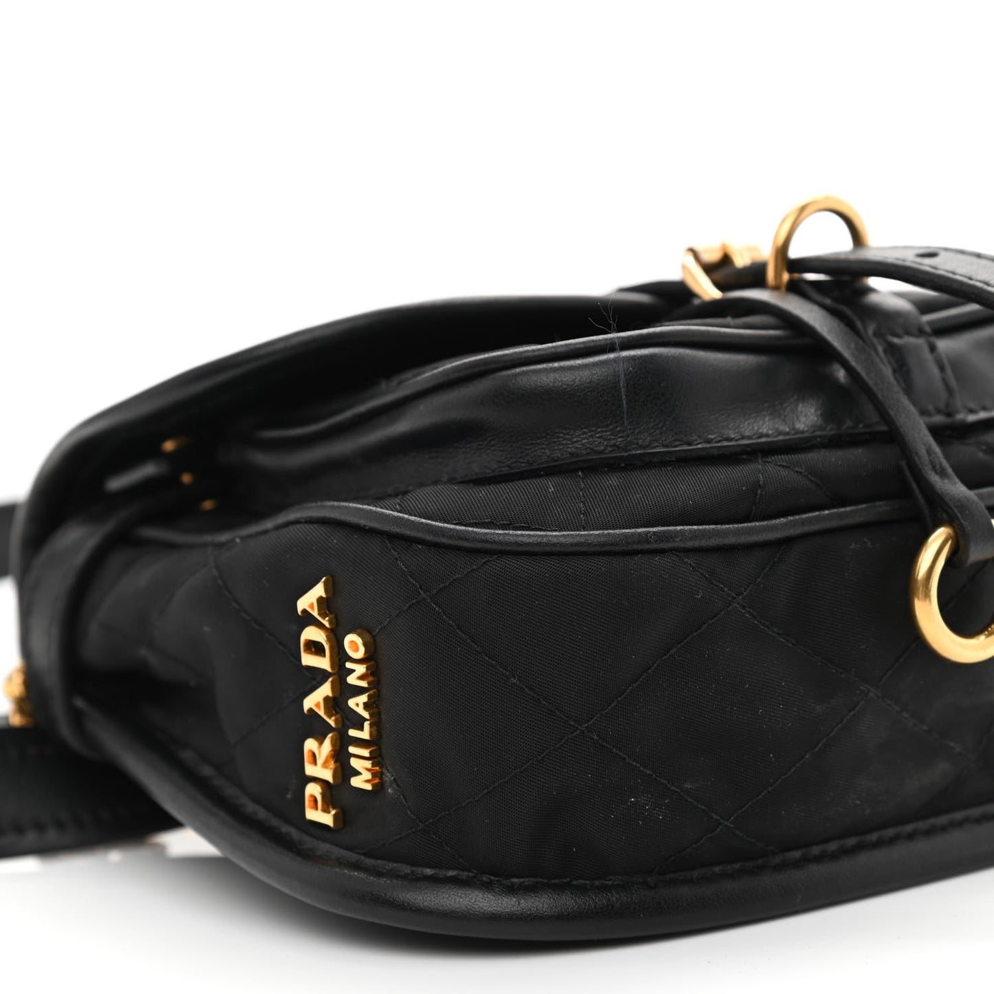Nylon Embroided Corsaire Belt Bag Black
