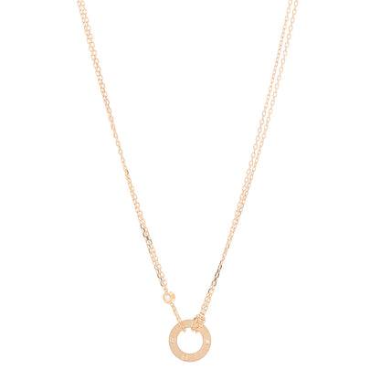 Cartier 18K Pink Gold 2 Diamond LOVE Necklace 1 of 5