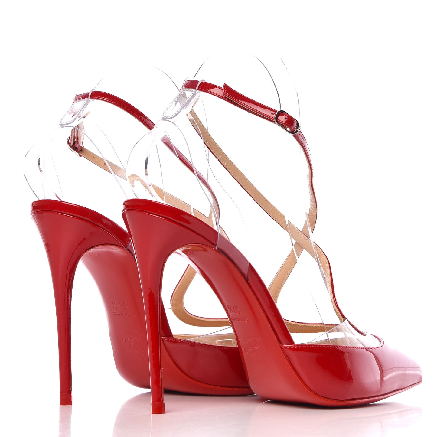 Patent PVC Cupidetta 100 Pumps 37.5 Loubi Transparent