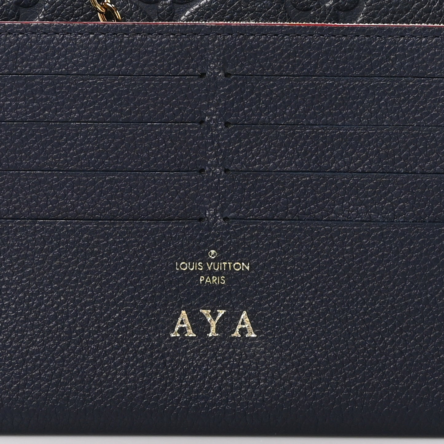 Empreinte Pochette Felicie Chain Wallet Marine Rouge