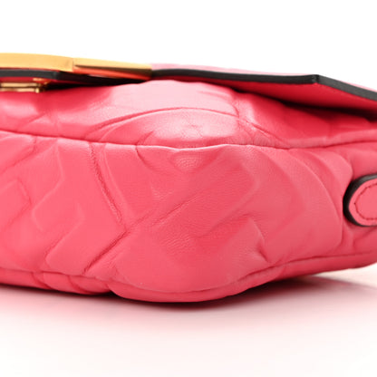 Fendi Nappa FF 1974 Embossed Mini Baguette Lampone 9 of 12