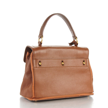 Saint Laurent Calfskin Canvas Small Muse Two Cognac 3 of 8