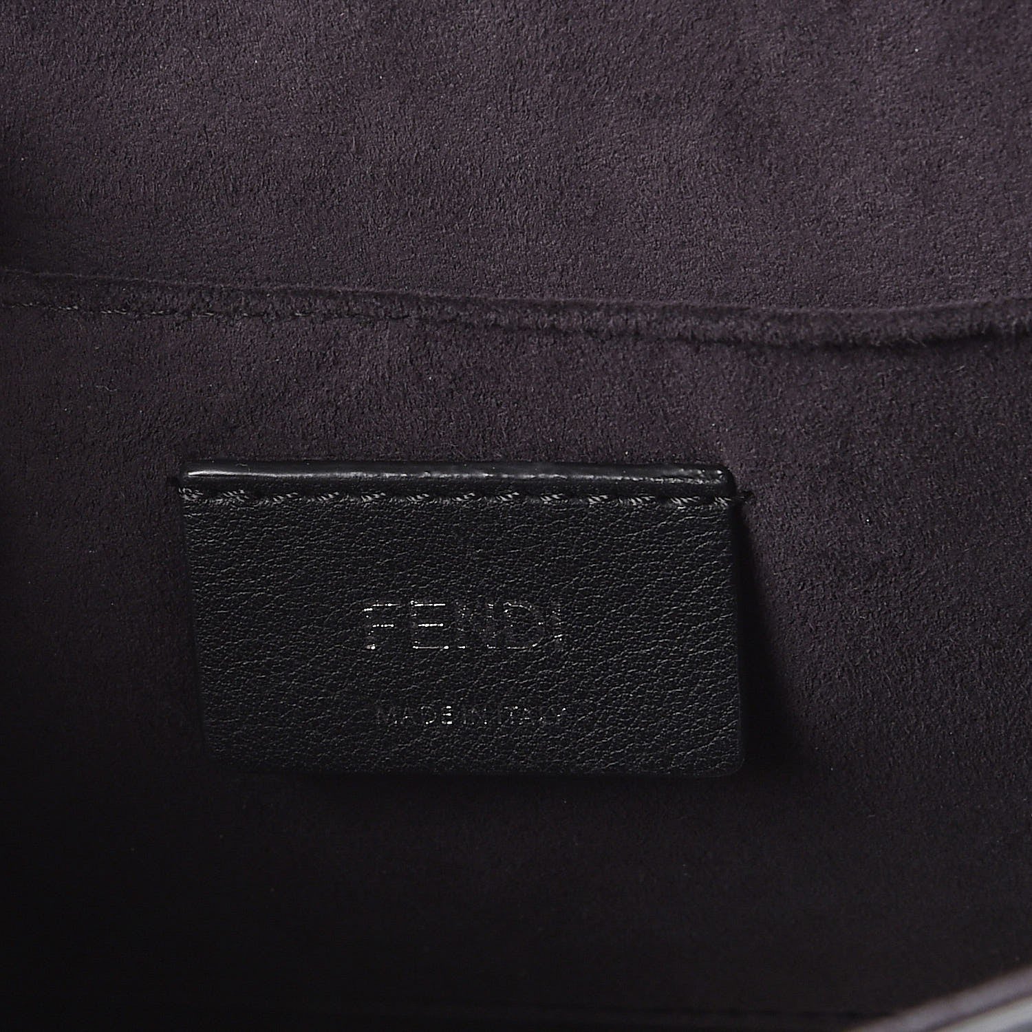 Fendi Vitello Century Velvet F is Fendi FF Kan I Shoulder Bag Black Tobacco 6 of 8