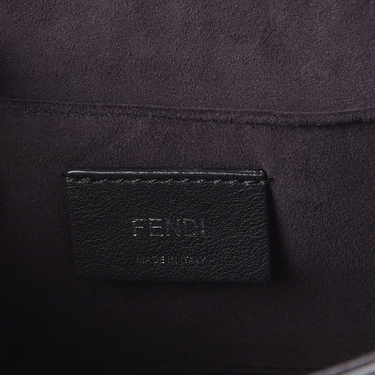 Fendi Vitello Century Velvet F is Fendi FF Kan I Shoulder Bag Black Tobacco 6 of 8
