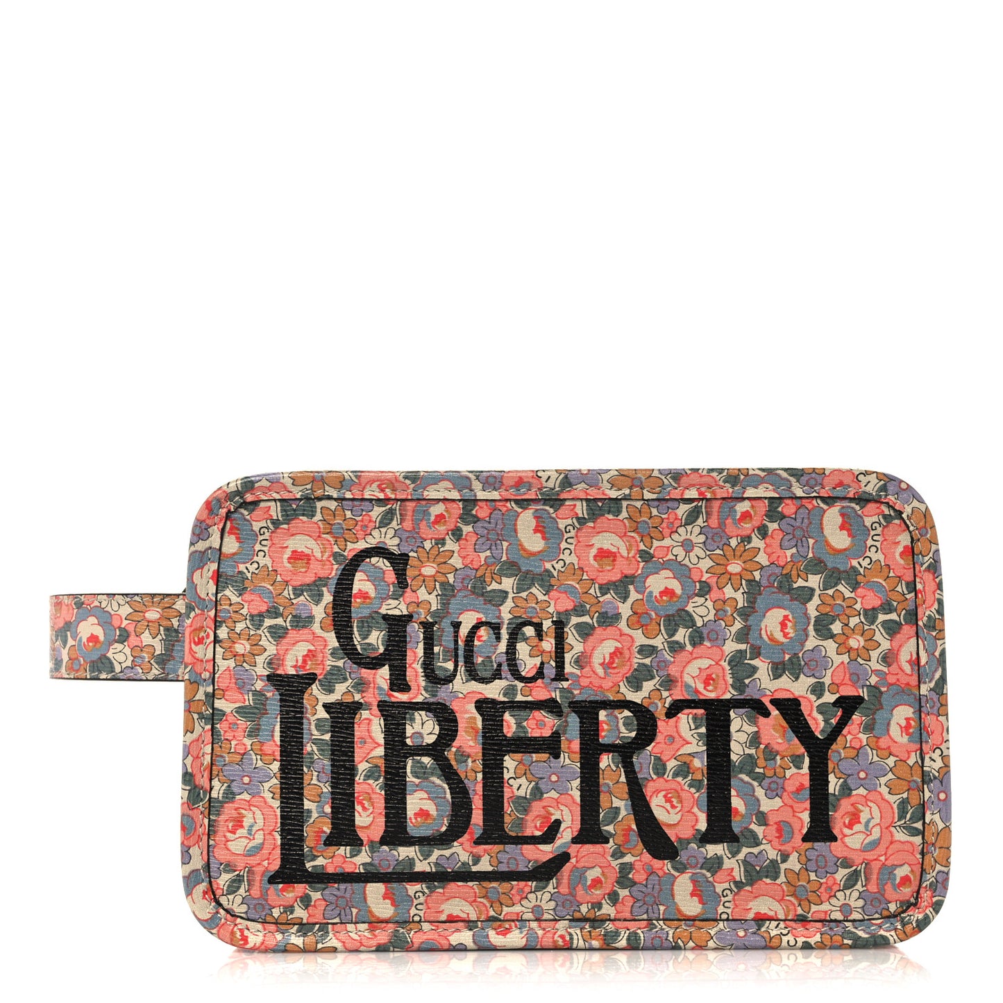 X LIBERTY OF LONDON Calfskin Infinity Abbey Zip Around Beauty Case Perfect Pink Ivory